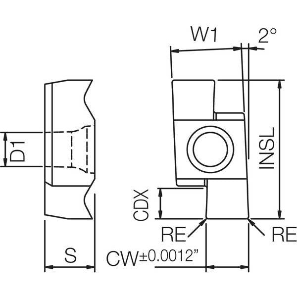 Grooving Insert, PVD Carbide