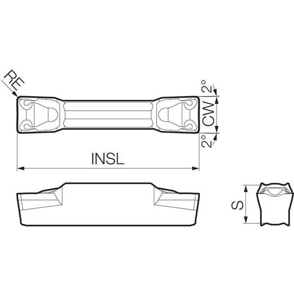 Grooving Insert, PVD Carbide
