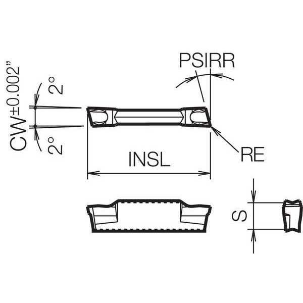 Grooving Insert, PVD Carbide
