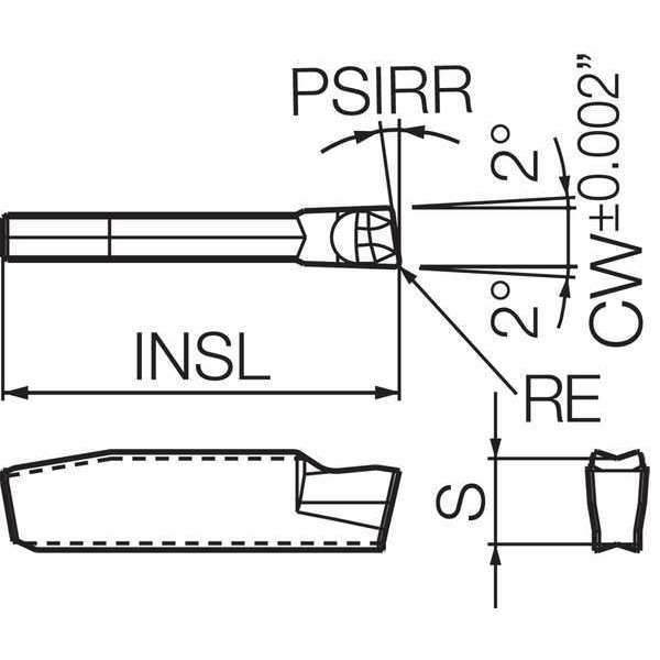 Grooving Insert, PVD Carbide