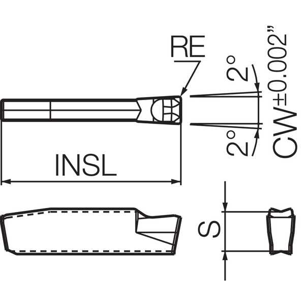 Grooving Insert, PVD Carbide