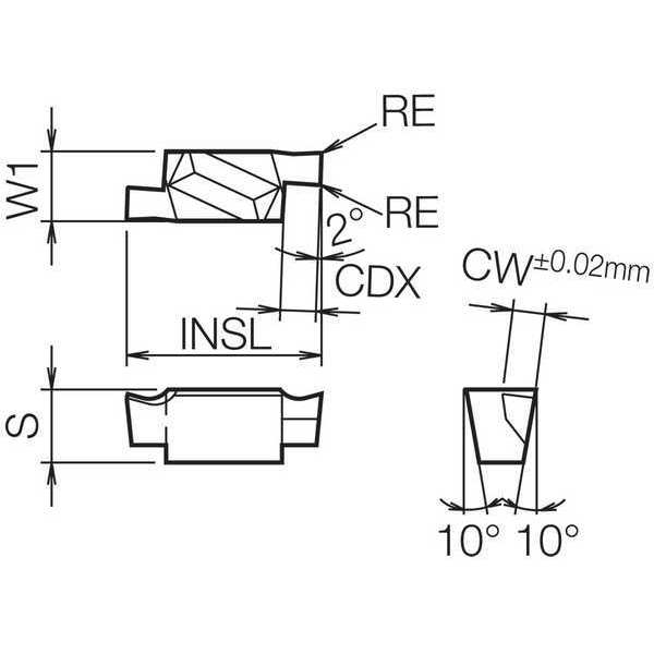Grooving Insert, PVD Carbide