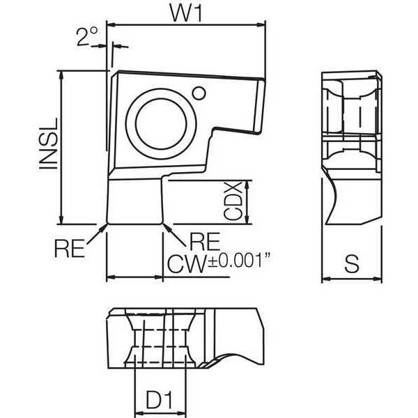 Grooving Insert, PVD Carbide