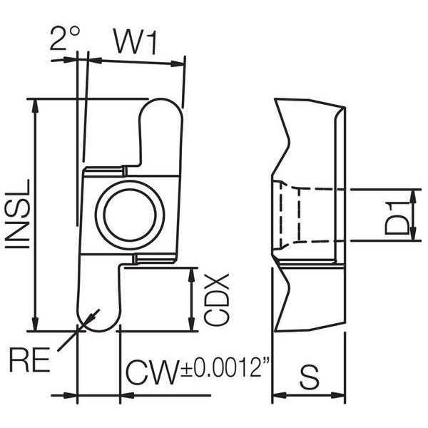 Grooving Insert, PVD Carbide