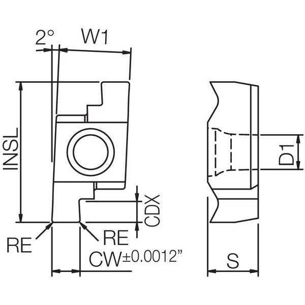 Grooving Insert, PVD Carbide