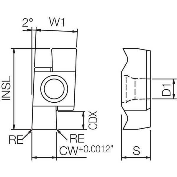 Grooving Insert, PVD Carbide