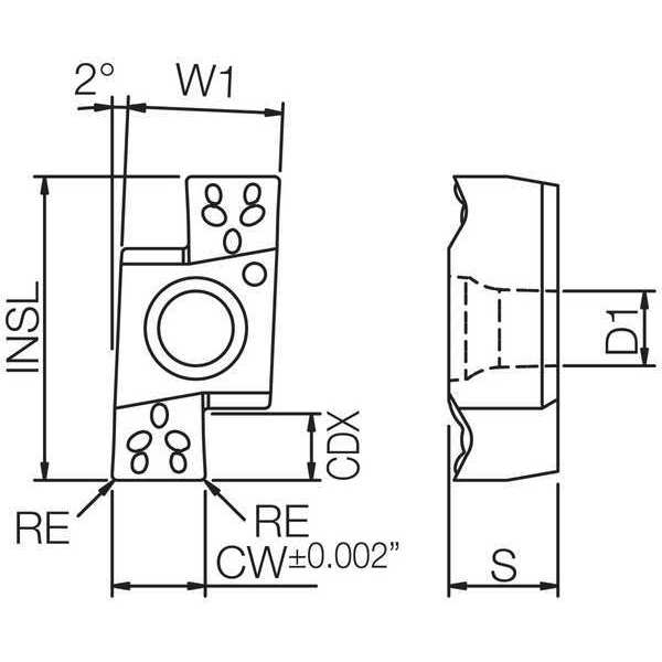 Grooving Insert, PVD Carbide