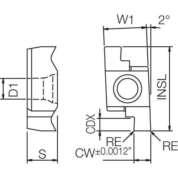 Grooving Insert, PVD Carbide