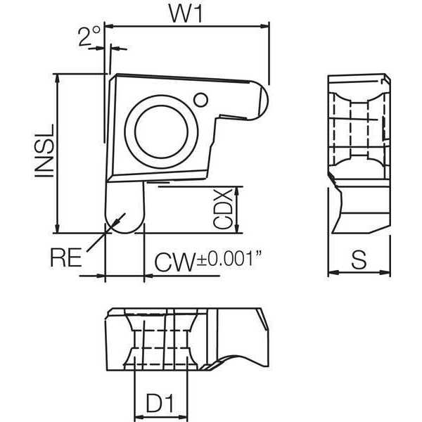 Grooving Insert, PVD Carbide