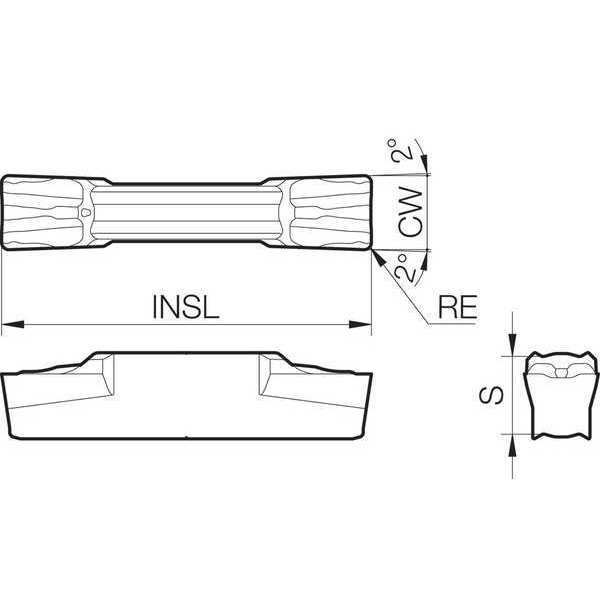 Grooving Insert, PVD Carbide