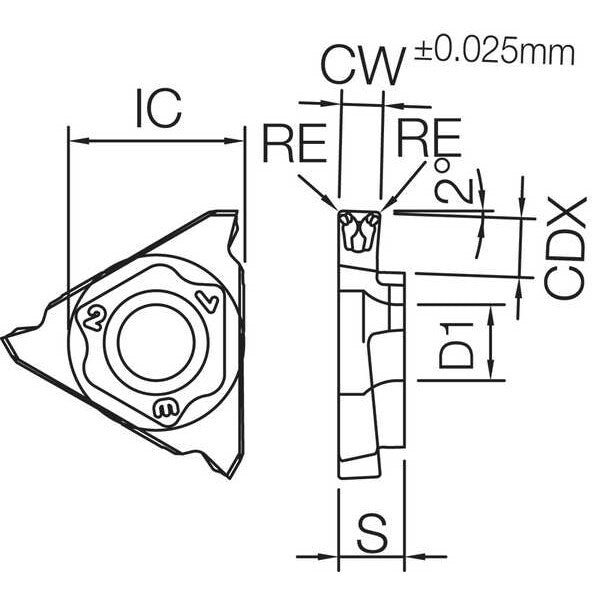 Grooving Insert, PVD Carbide
