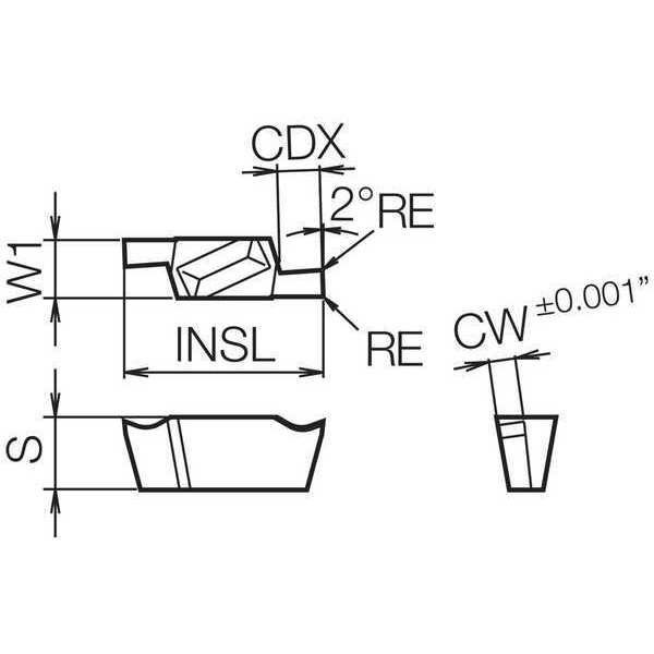 Grooving Insert, PVD Carbide
