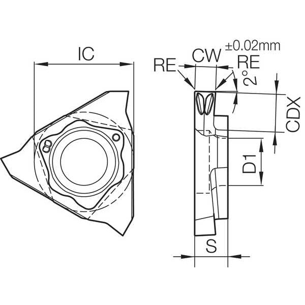 Grooving Insert, PVD Carbide