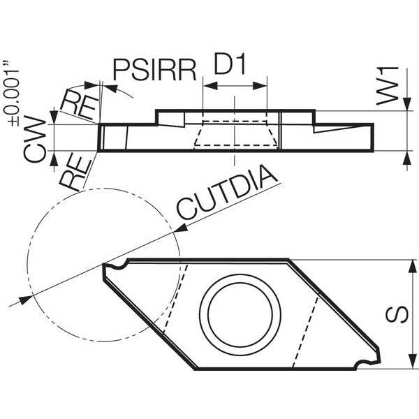 Cut-Off Insert, PVD Carbide