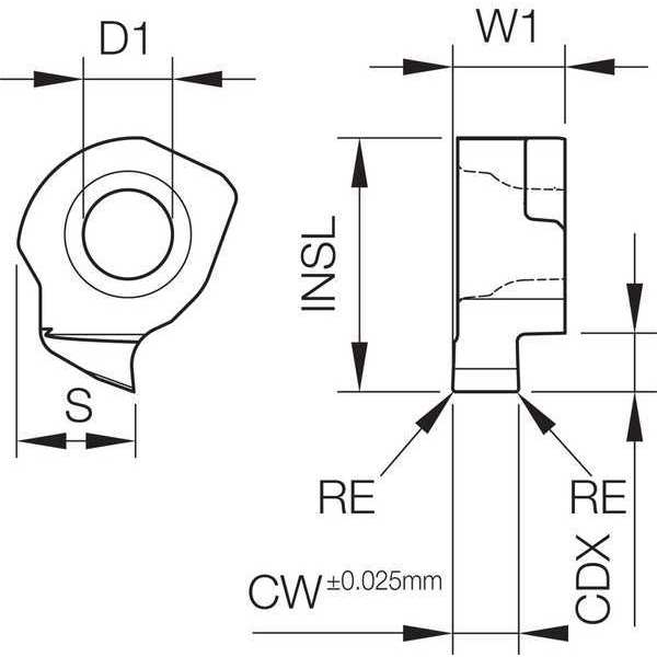 Grooving Insert, PVD Carbide
