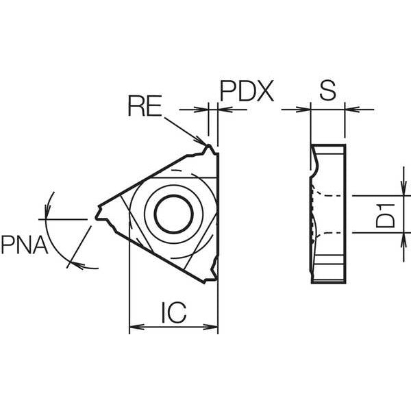 Threading Insert, Uncoated Carbide