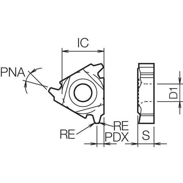 Threading Insert, PVD Carbide