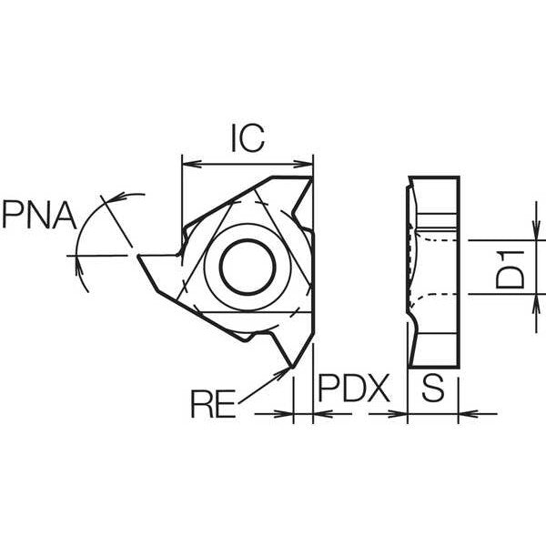 Threading Insert, Uncoated Carbide