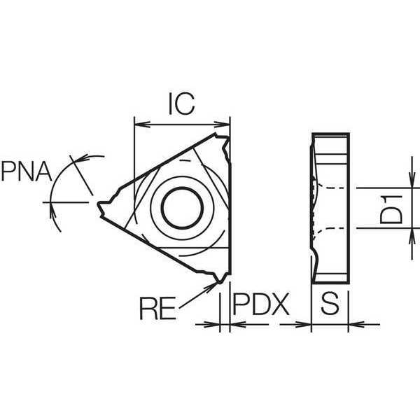Threading Insert, Uncoated Carbide