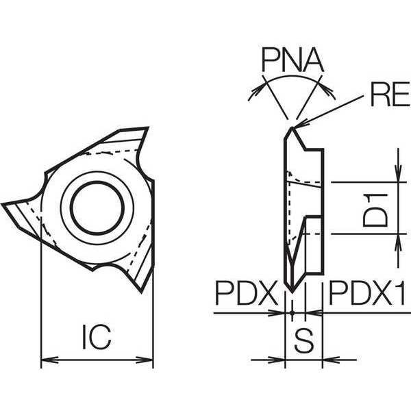 Threading Insert, Uncoated Carbide