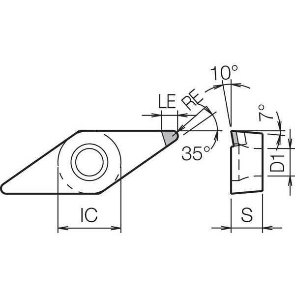 Diamond Turning Insert, VCMT15151SEKPD001