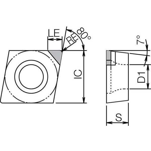 Diamond Turning Insert, CCGW3252SEKPD001