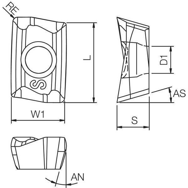 Parallelogram Milling Insert