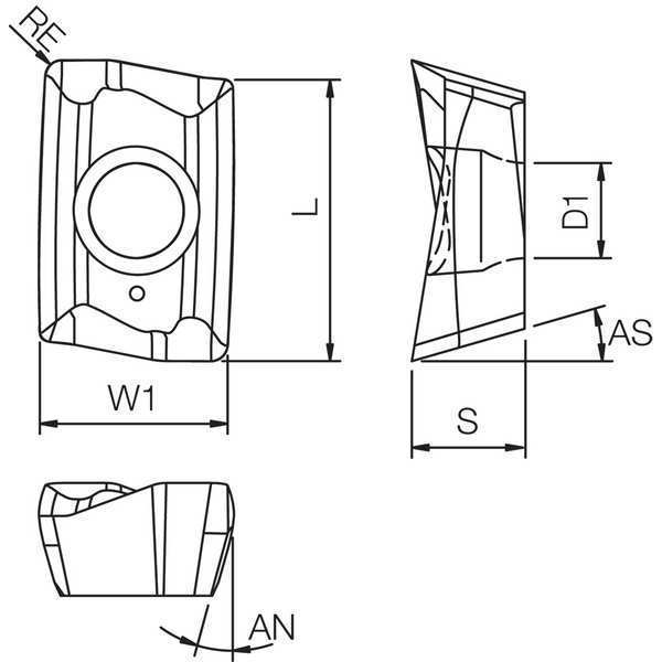 Parallelogram Milling Insert