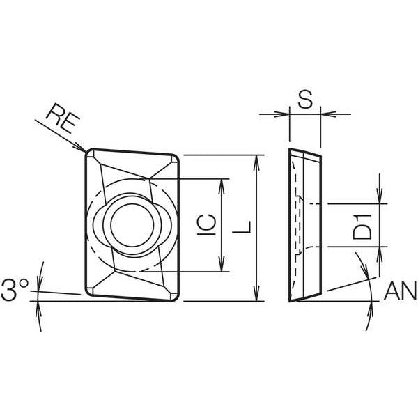 Parallelogram Milling Insert