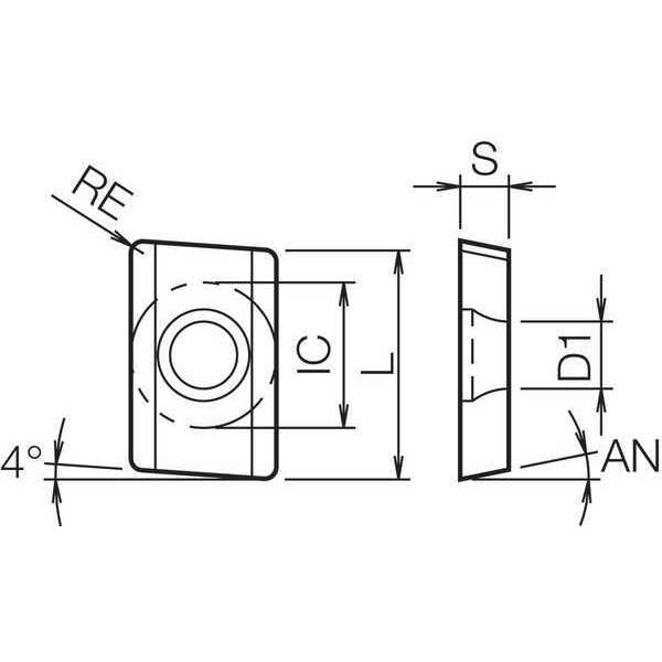 Parallelogram Milling Insert
