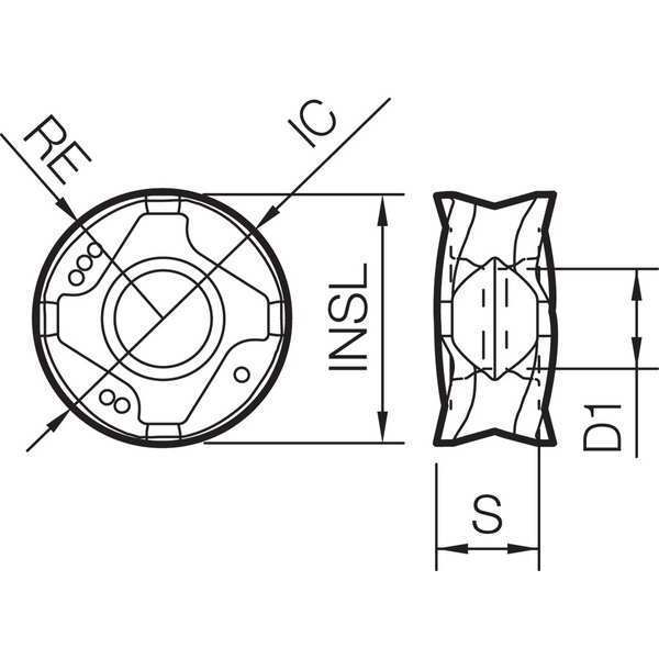 Round Milling Insert, PVD Carbide