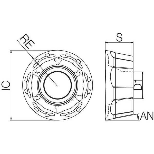Round Milling Insert, CVD Carbide