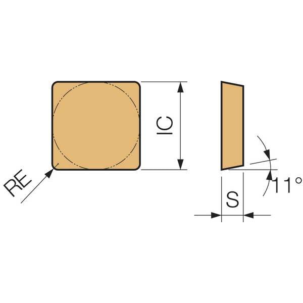 Square Turning Insert, Cerment
