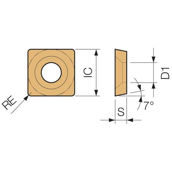 Square Turning Insert, CVD Carbide