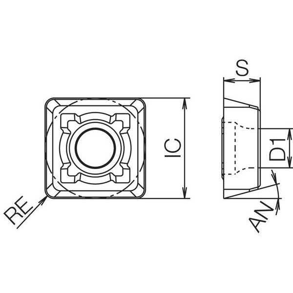 Square Milling Insert, Carbide