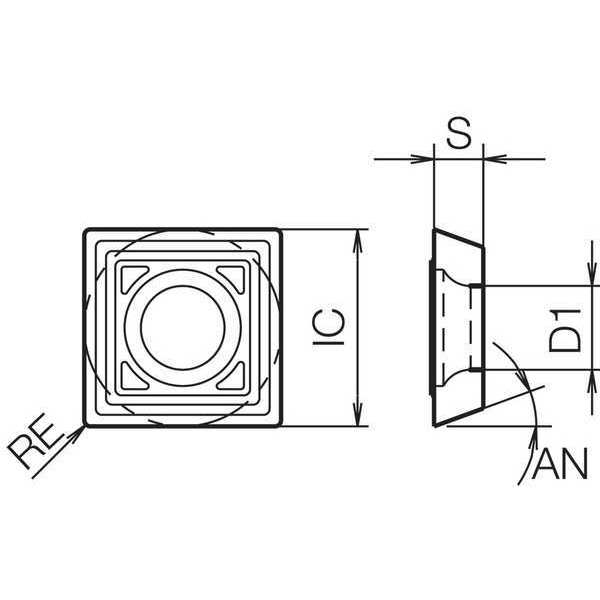 Square Milling Insert, Cerment