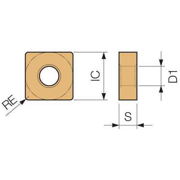 Square Turning Insert, PVD Carbide