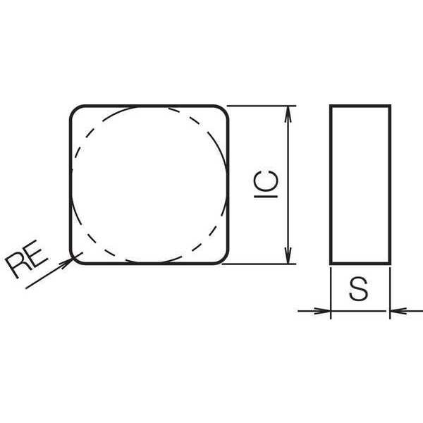 Square Turning Insert, Ceramic