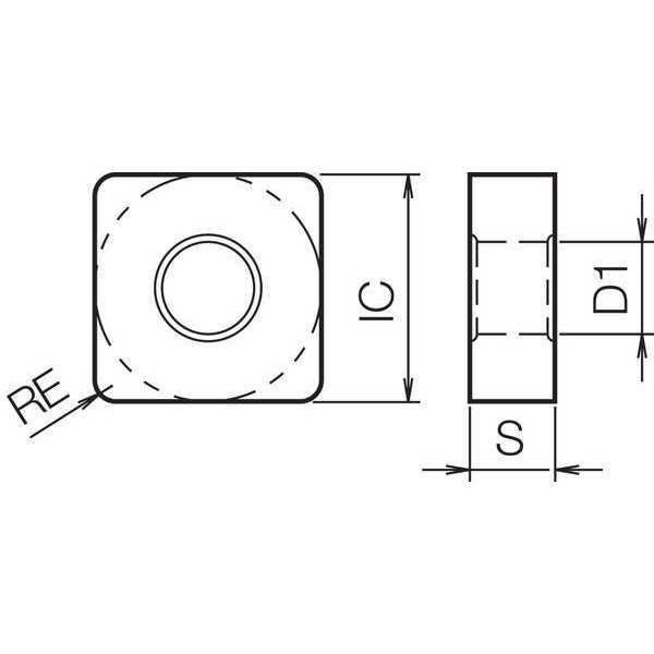 Square Turning Insert, Ceramic