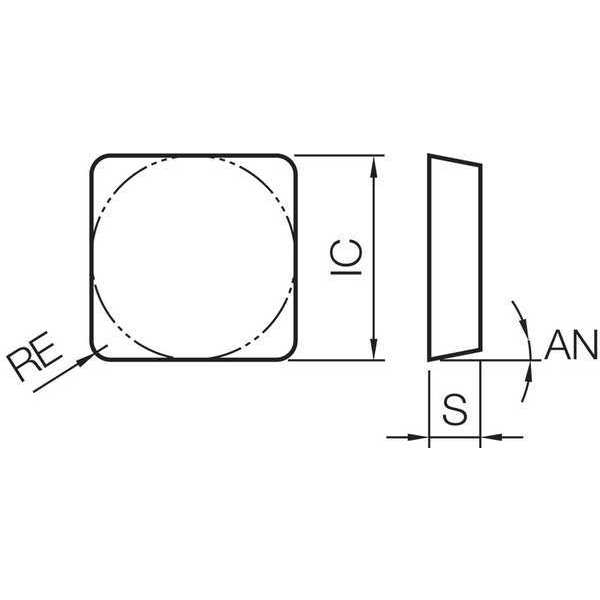 Square Turning Insert, Ceramic