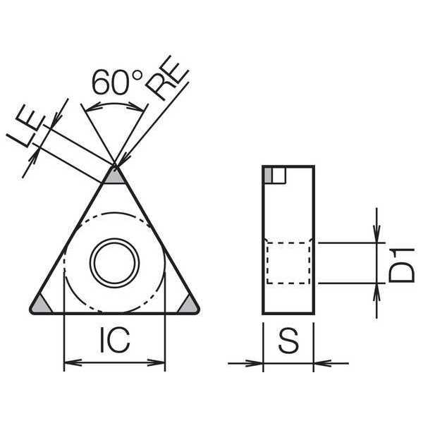 Triangle Turning Insert, Grade CBN