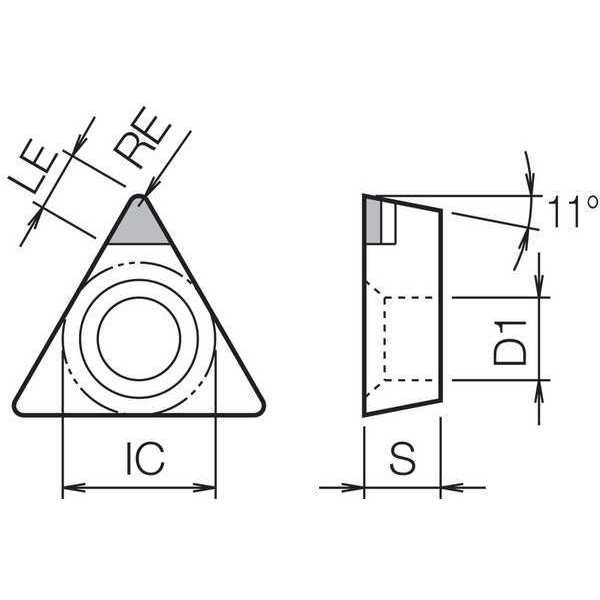 Triangle Turning Insert, Grade CBN