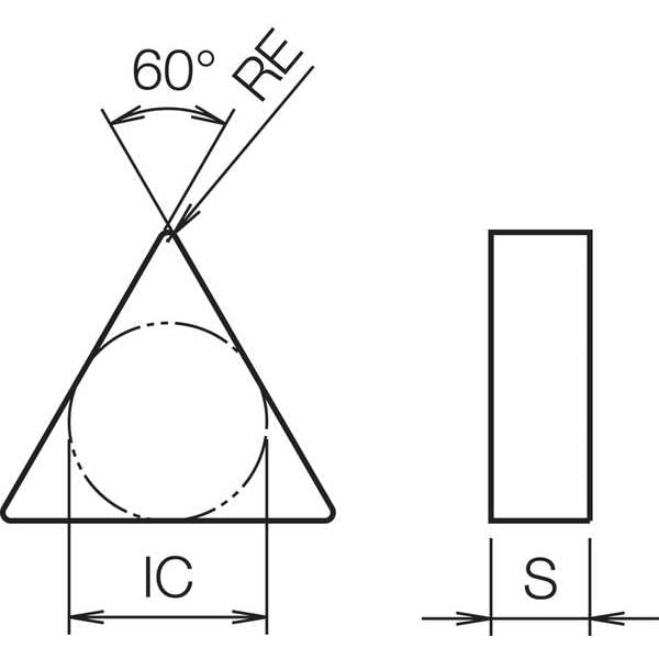 Triangle Turning Insert, Ceramic
