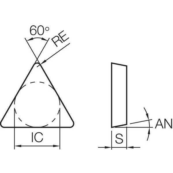 Triangle Turning Insert, Ceramic
