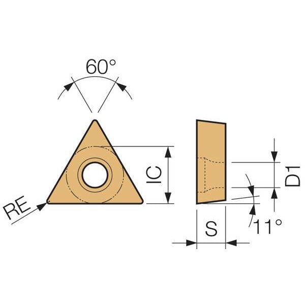 Triangle Turning Insert, Carbide