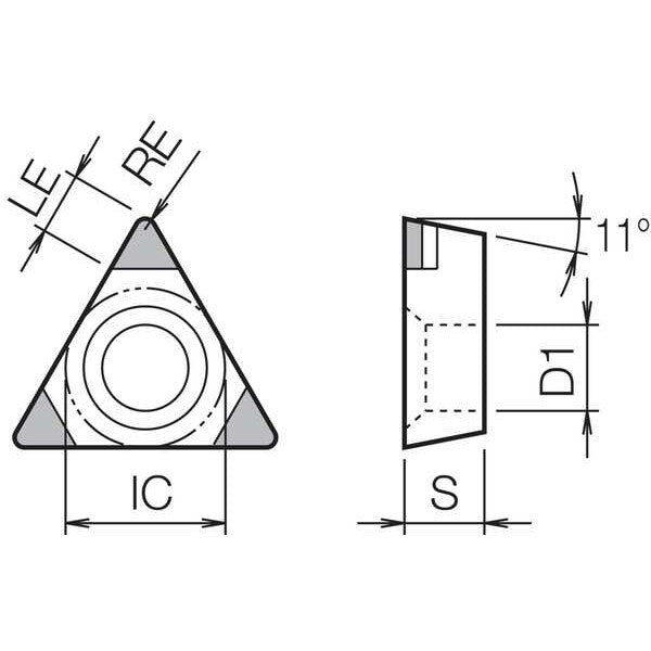 Triangle Turning Insert, Grade CBN