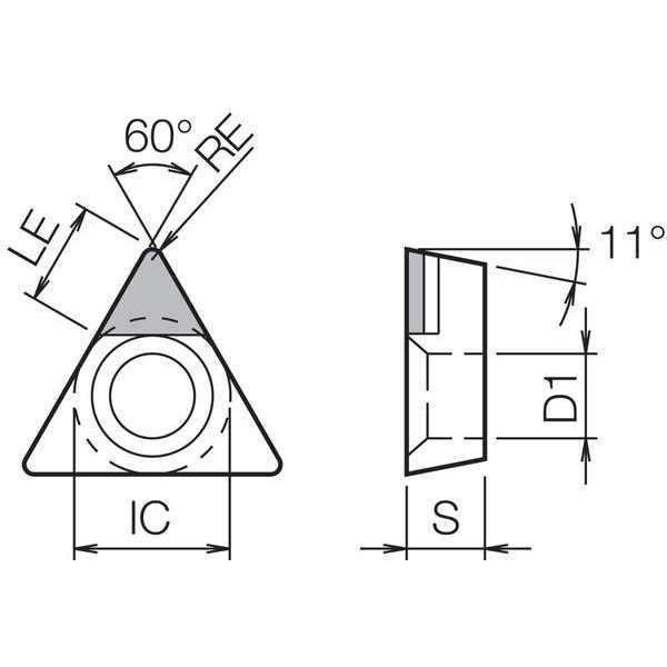 Triangle Turning Insert, Grade PCD