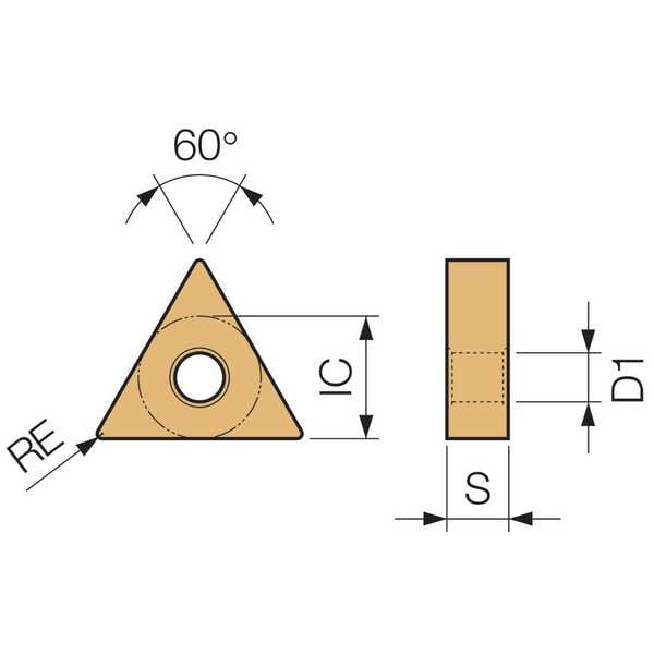 Triangle Turning Insert, CVD Carbide