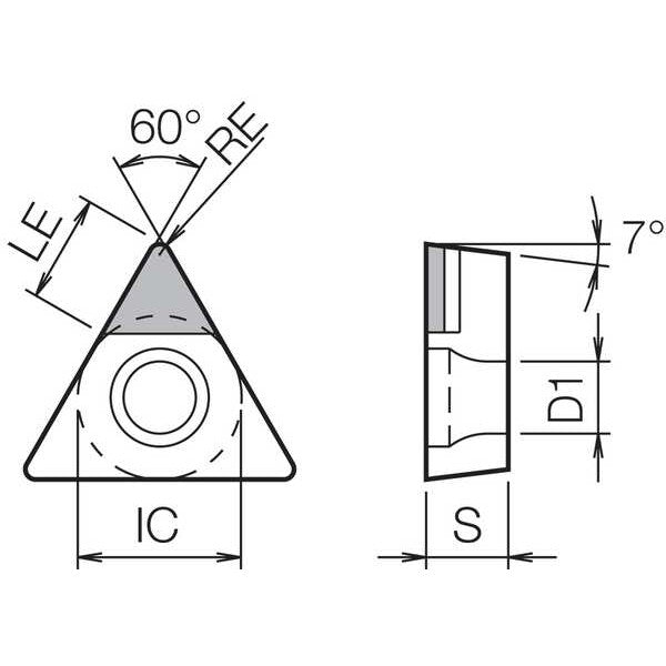 Triangle Turning Insert, Grade PCD