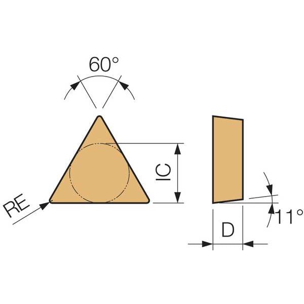 Triangle Turning Insert, Carbide